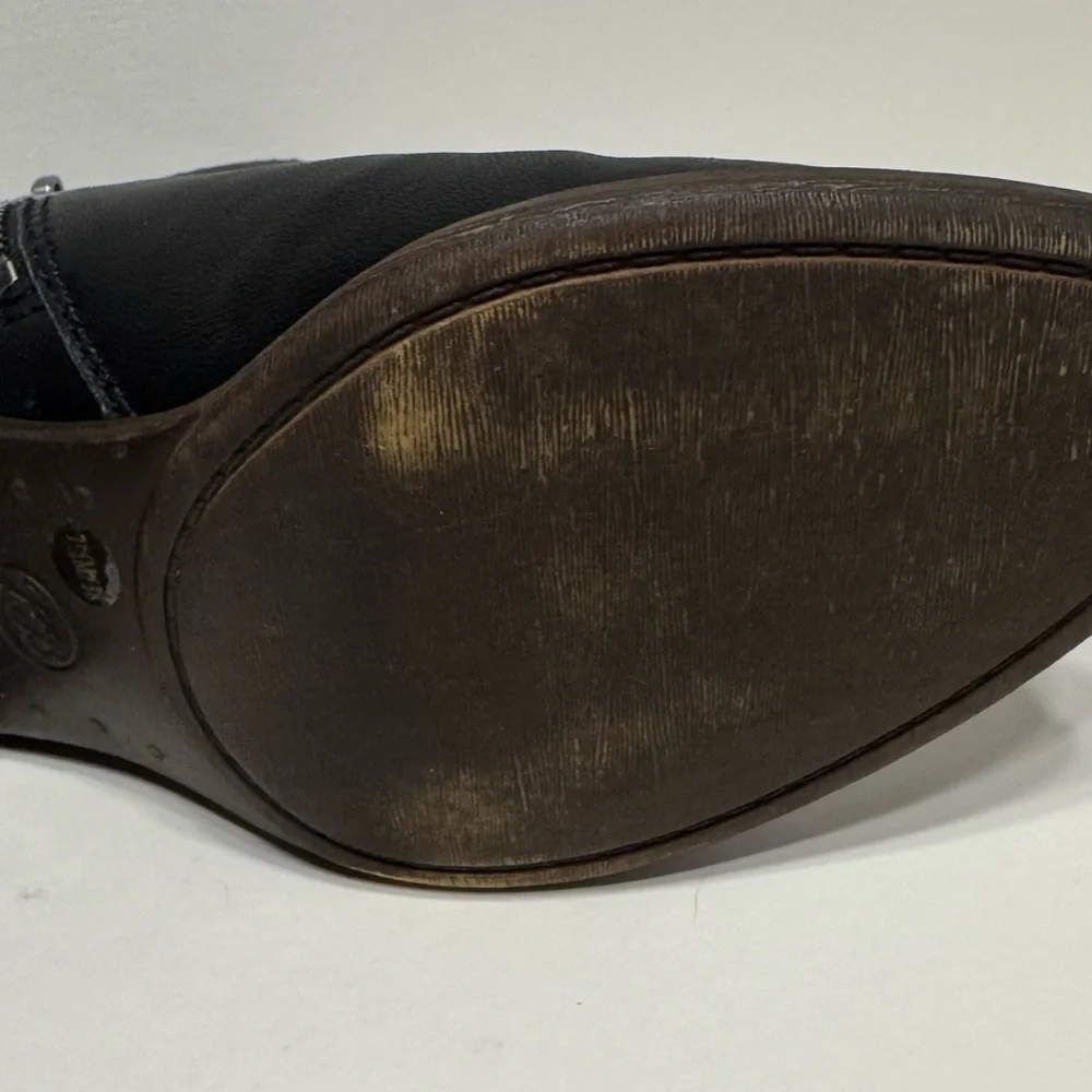 Lucky Brand Women's Leather Black Ankle Booties Size 7 1/2 - Picture 9 of 10